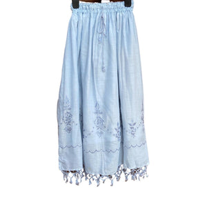 Cotton Fringe Midi Skirt - Assorted Colours