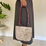 Load image into Gallery viewer, Embroidered Lace Handbag - Champagne
