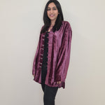 Load image into Gallery viewer, Nehru Collar Cardigan - Pink Velvet
