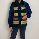 Load image into Gallery viewer, Afghan Patchwork Waistcoat - Emerald Green
