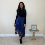 Load image into Gallery viewer, Fringe Skirt - Blue
