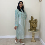 Load image into Gallery viewer, Silk Embellished Dress - Mint Green
