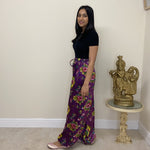 Load image into Gallery viewer, Satin Printed Trousers - Purple
