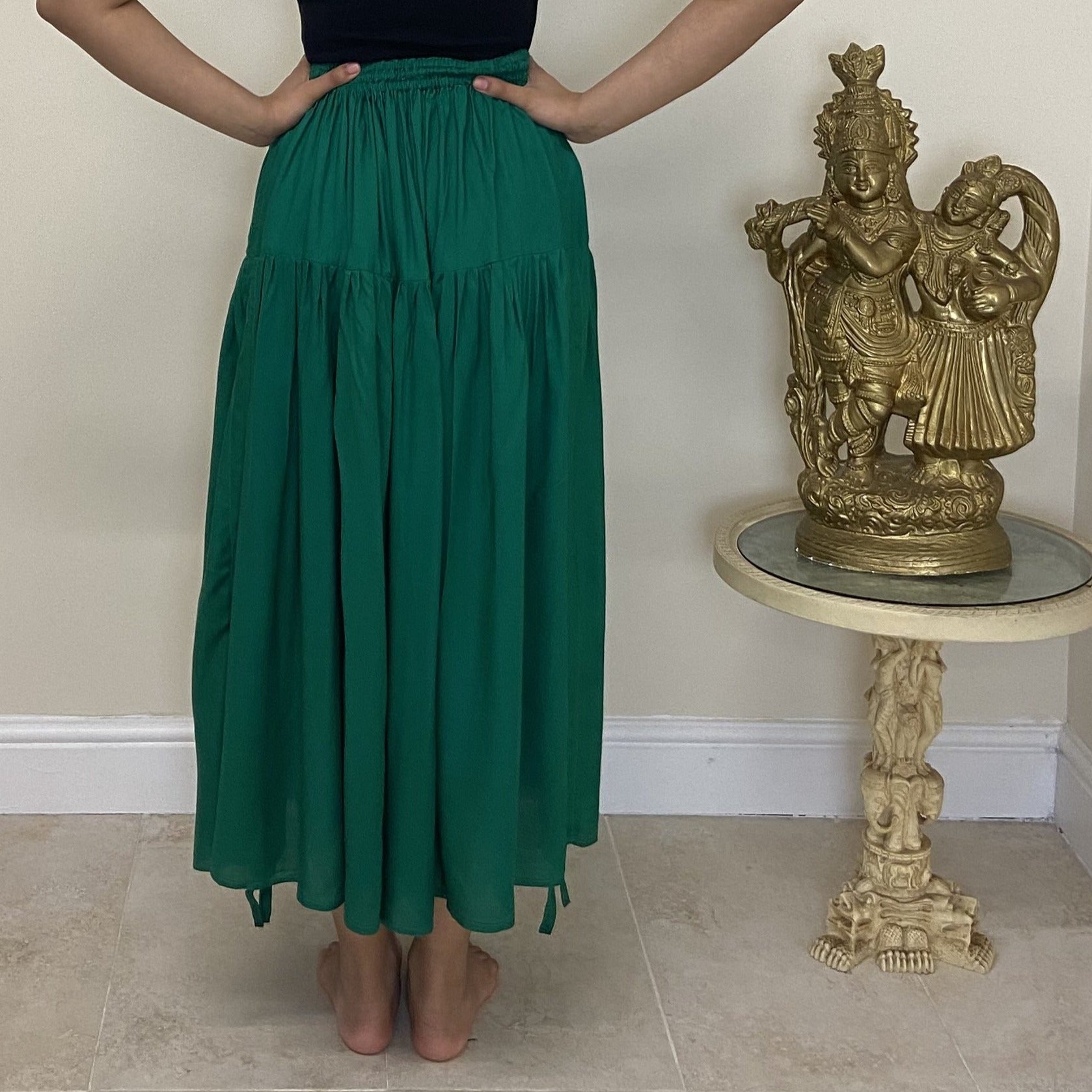 Side Ruched Skirt - Green