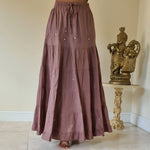 Load image into Gallery viewer, Cotton Embroidered Maxi Skirt - Assorted Colours
