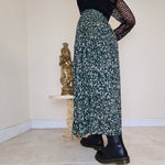 Load image into Gallery viewer, Printed Crinkle Midi Skirt - Green

