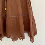 Load image into Gallery viewer, Tiered Pixie Midi Skirt - Brown
