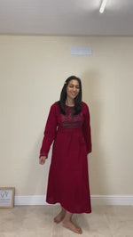 Load and play video in Gallery viewer, Afghan Kuchi Dress - Red
