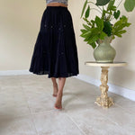 Load image into Gallery viewer, Cotton Embroidered Midi Skirt - 30”
