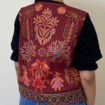 Load image into Gallery viewer, Traditional Indian Waistcoat - Wine
