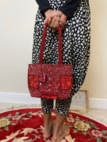 Load image into Gallery viewer, Sequin and Beaded Handbag - Red

