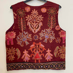 Load image into Gallery viewer, Traditional Indian Waistcoat - Wine
