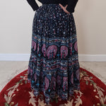 Load image into Gallery viewer, Peacock &amp; Floral Printed Maxi Skirt
