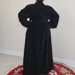Load image into Gallery viewer, Velvet Long Coat - Black

