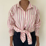 Load image into Gallery viewer, Striped Shirt - Pink And Cream

