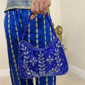Beaded Handbag - Blue