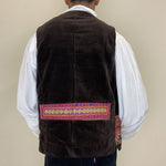 Load image into Gallery viewer, Afghan Patchwork Waistcoat - Brown
