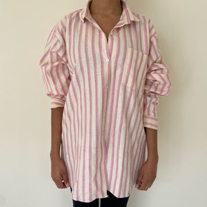 Striped Shirt - Pink And Cream