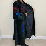 Load image into Gallery viewer, Velvet Floral Coat - Black
