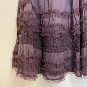 Lace Ruffle Midi Skirt - Assorted Colours