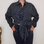 Load image into Gallery viewer, Polka Dot Shirt - Black and White
