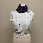 Load image into Gallery viewer, Star Scarf with Fringe Detailing - Pink and Grey
