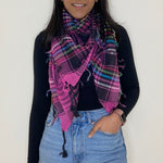 Load image into Gallery viewer, Multicoloured Checked Scarves - Assorted Colours
