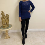 Load image into Gallery viewer, Crochet Jumper - Navy Blue
