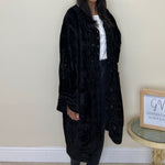 Load image into Gallery viewer, Dori Embroidered Velvet Cardigan - Black
