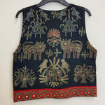 Load image into Gallery viewer, Traditional Indian Waistcoat - Black
