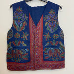 Load image into Gallery viewer, Traditional Indian Waistcoat - Blue
