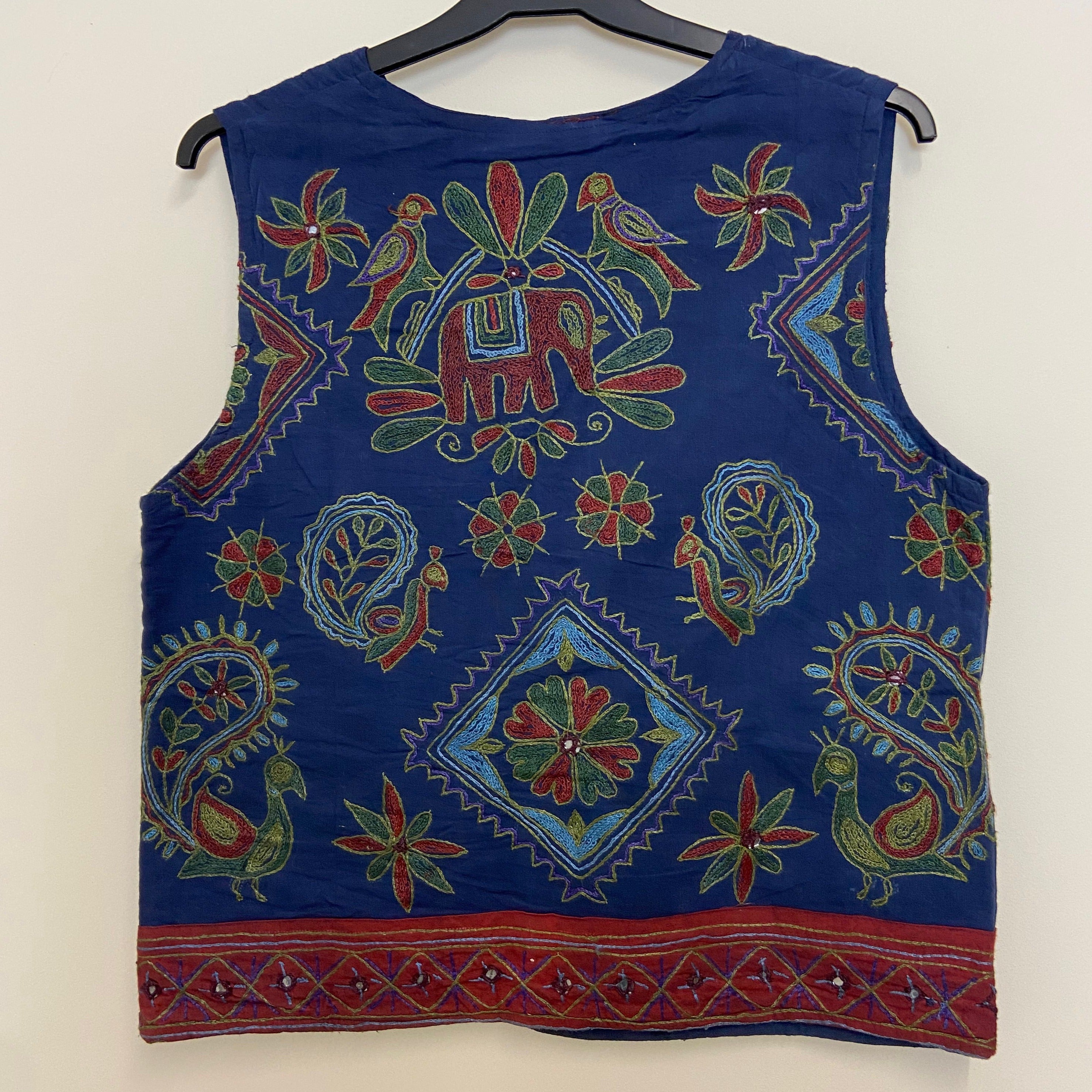 Traditional Indian Waistcoat - Blue