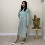 Load image into Gallery viewer, Silk Embellished Dress - Mint Green
