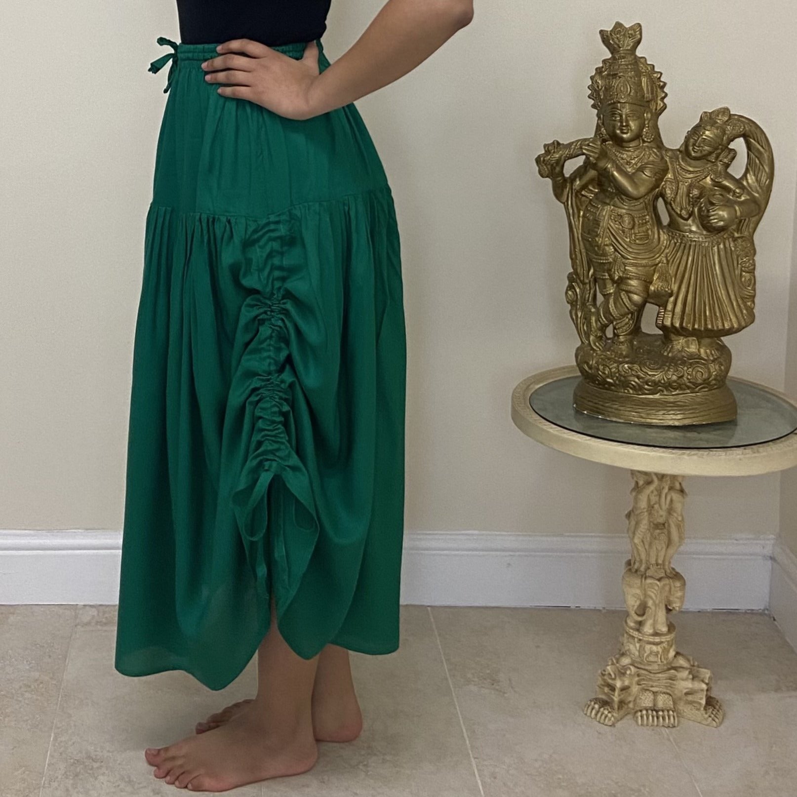 Side Ruched Skirt - Green