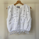 Load image into Gallery viewer, Mirror Fringe Blouse - White
