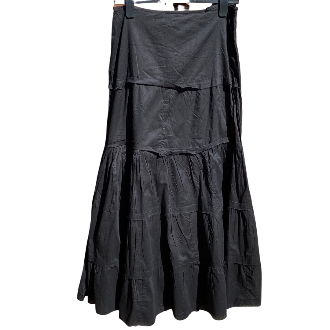Maxi Skirt with Zip - Black