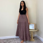 Load image into Gallery viewer, Cotton Sequin Maxi Skirt - Assorted Colours
