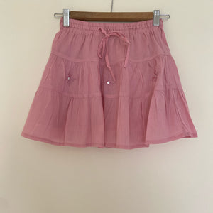 Cotton Embroidered Mini Skirt - Assorted Colours - 14"