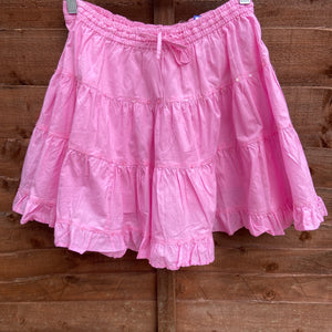 Cotton Sequin and Beaded Ruffle Mini Skirt - Assorted Colours