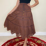 Load image into Gallery viewer, Tiered Pixie Midi Skirt - Assorted Colours
