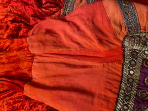 Antique Velvet Afghan Dress
