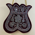 Load image into Gallery viewer, Embroidered Tulip Bag - Burgundy
