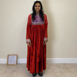 Load image into Gallery viewer, Antique Velvet Afghan Dress
