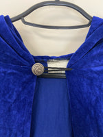 Load image into Gallery viewer, Velvet Hooded Cloak - Blue
