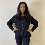 Load image into Gallery viewer, Embroidered Blouse - Black
