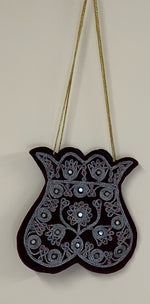 Load image into Gallery viewer, Embroidered Tulip Bag - Burgundy
