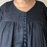 Load image into Gallery viewer, Embroidered Smock Top - Black
