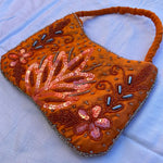 Load image into Gallery viewer, Sequin and Beaded Handbag - Orange
