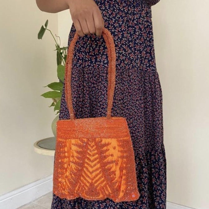 Beaded handbag - Orange