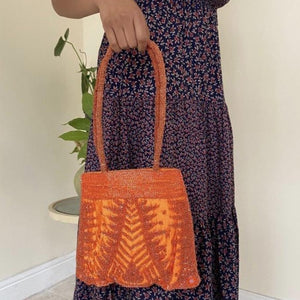 Beaded handbag - Orange